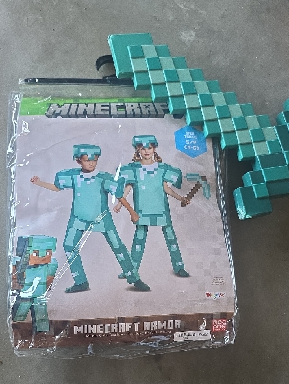 Minecraft Diamond Armor Kids Costume - Teal
